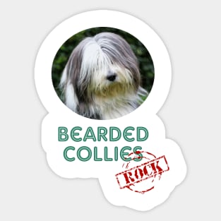 Bearded Collies Rock Sticker